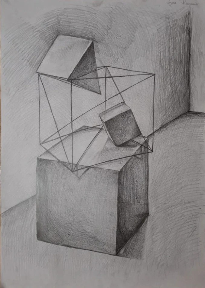 Still life with cubes by Iryna Romaniv